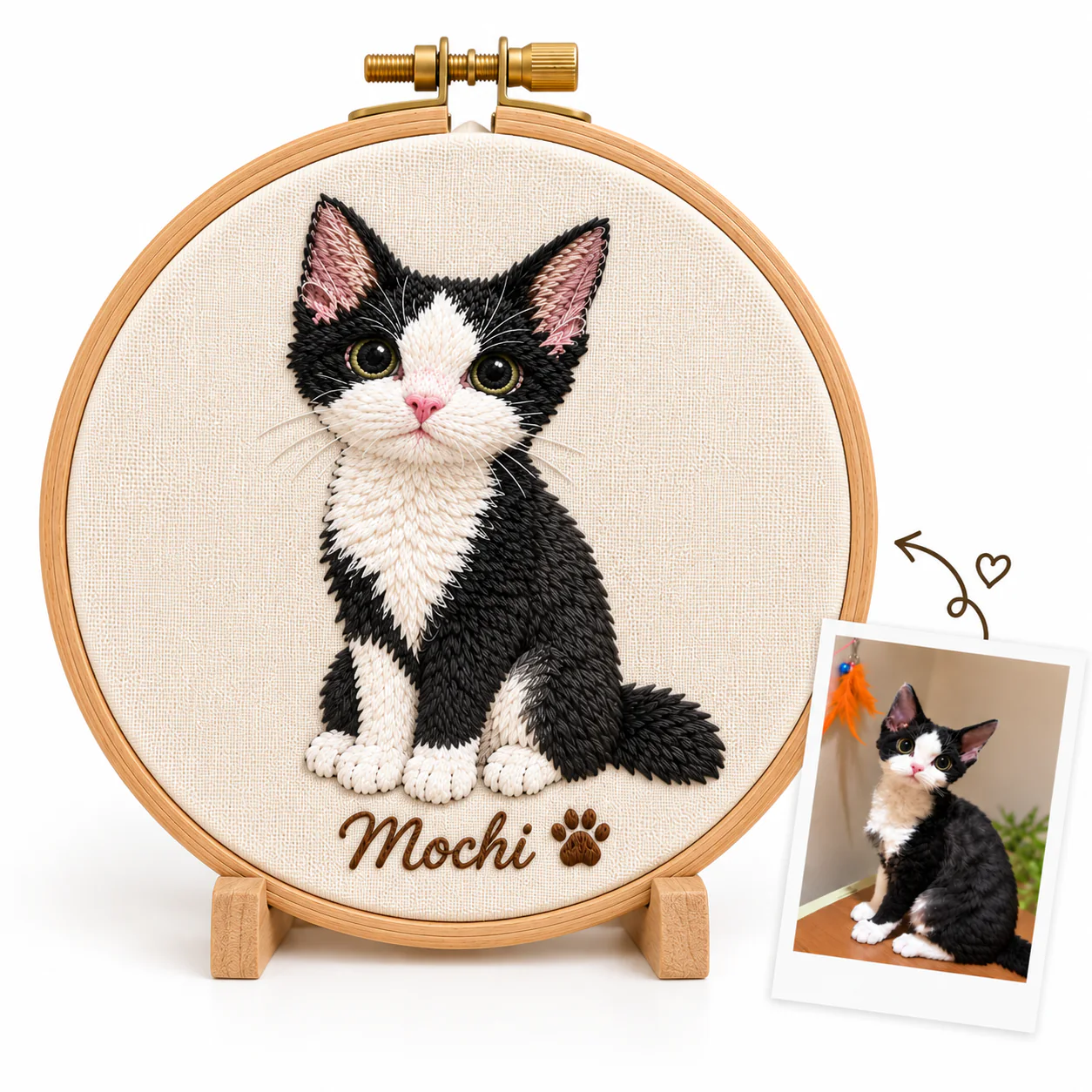 Custom Embroidered Pet Portrait