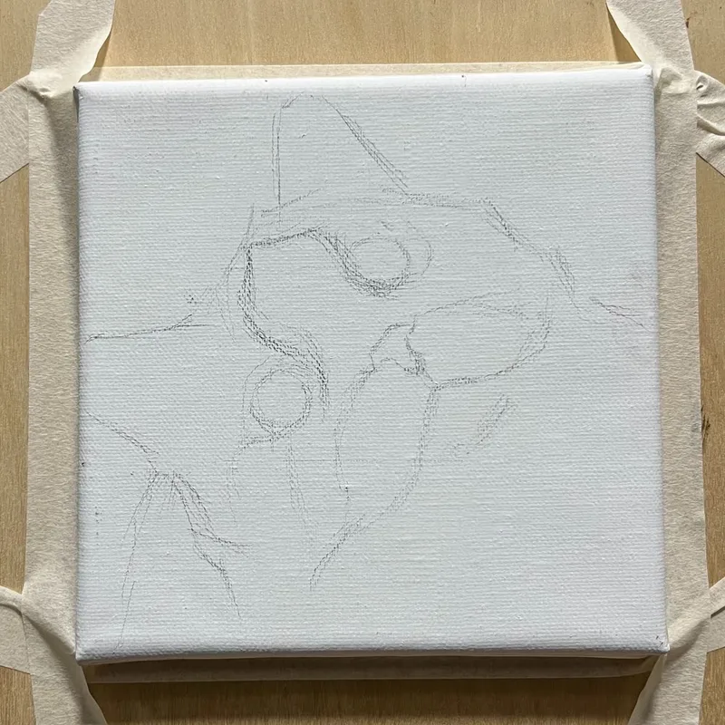 Pet oil portrait, step 1: Sketch