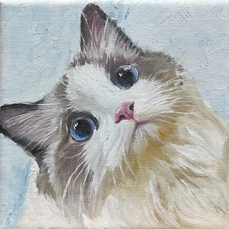 Pet oil portrait, step 5: Finishing