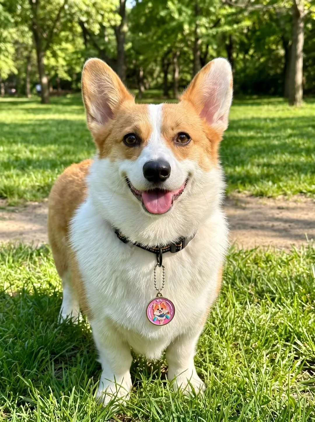 A pet wearing a personalised NFC pet ID tag, community photo 11