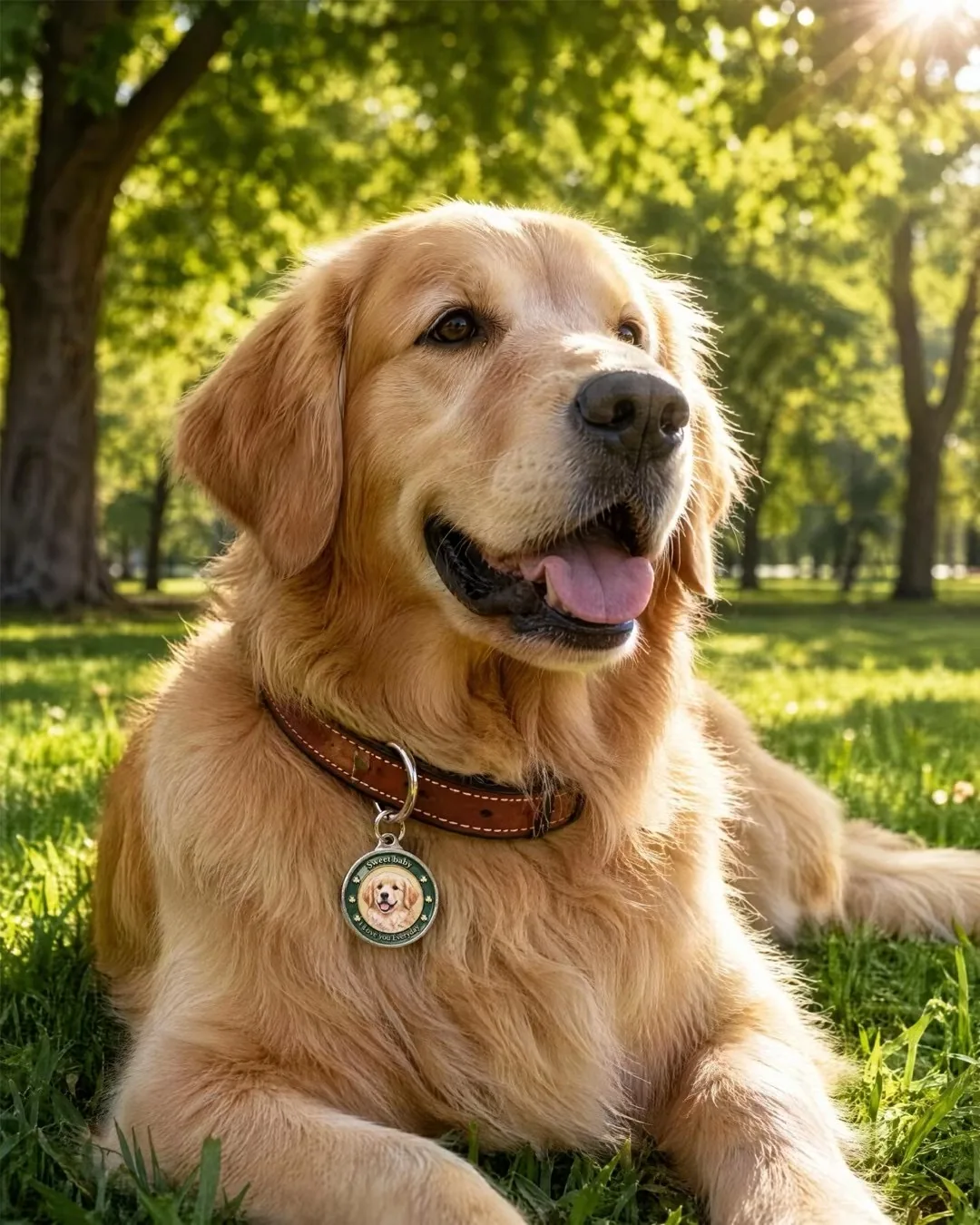 A pet wearing a personalised NFC pet ID tag, community photo 7
